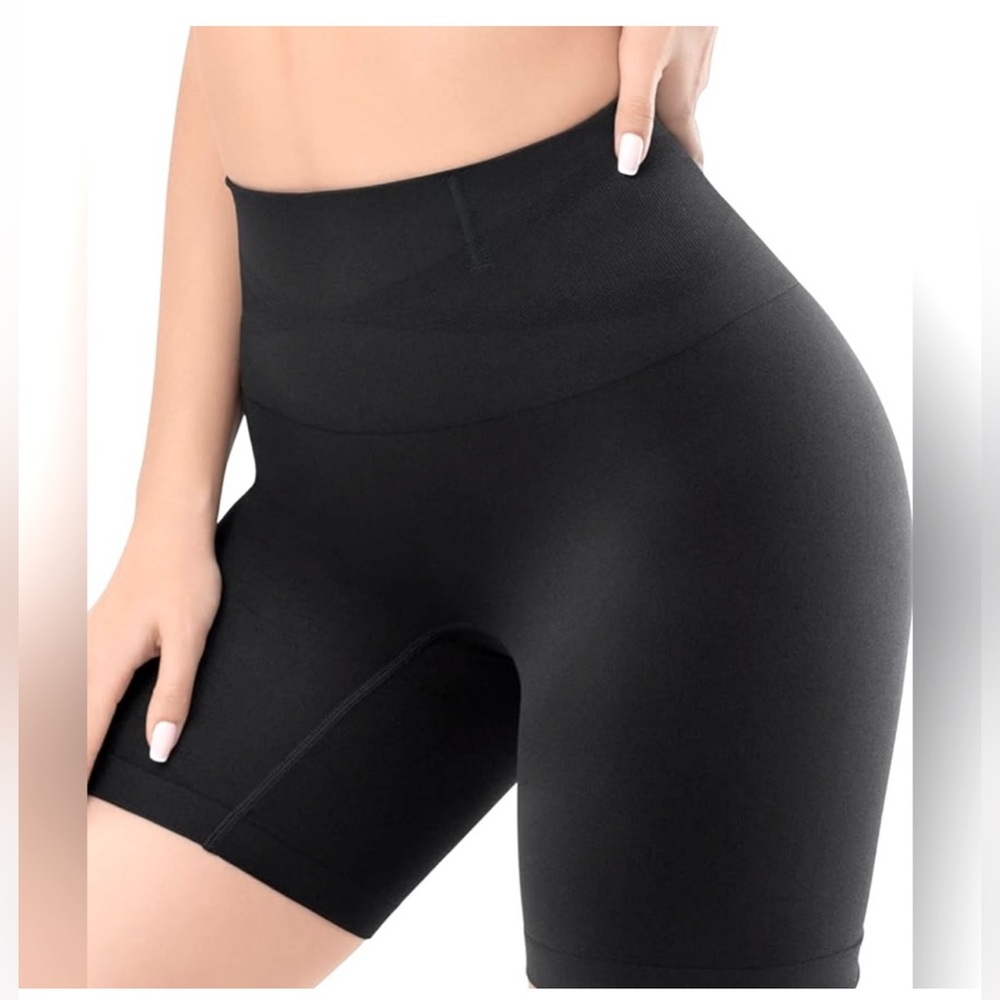 NWT Esa Liang Shapewear Tummy Control, Mid-Waist Body Shaper Shorts Brown